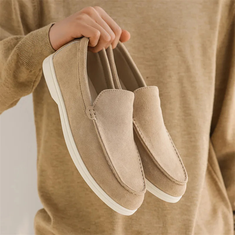 Suede Leather Driving Loafers