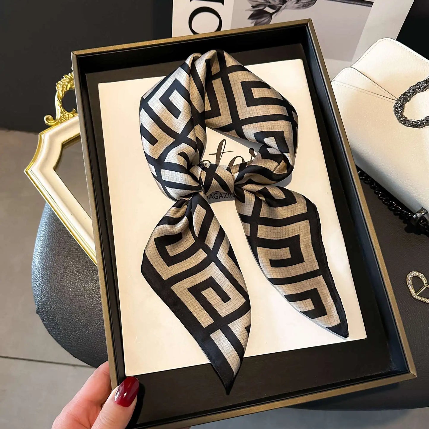 Luxury Silk Feel Square Scarf