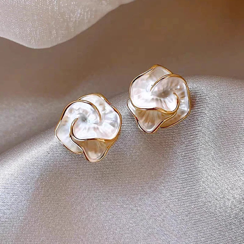 Light Luxury Rhinestone Hoops