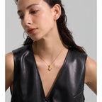 Gold Stone Pendant Necklace