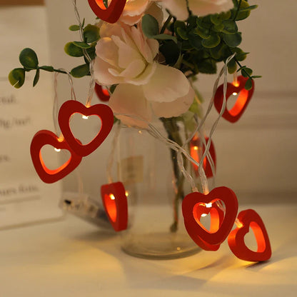 LED Heart String Lights
