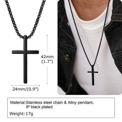 Silver Cross Pendant Chain