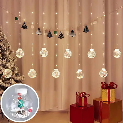 LED Santa Curtain Lights