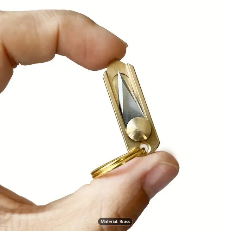 Push-Pull Brass Utility Knife