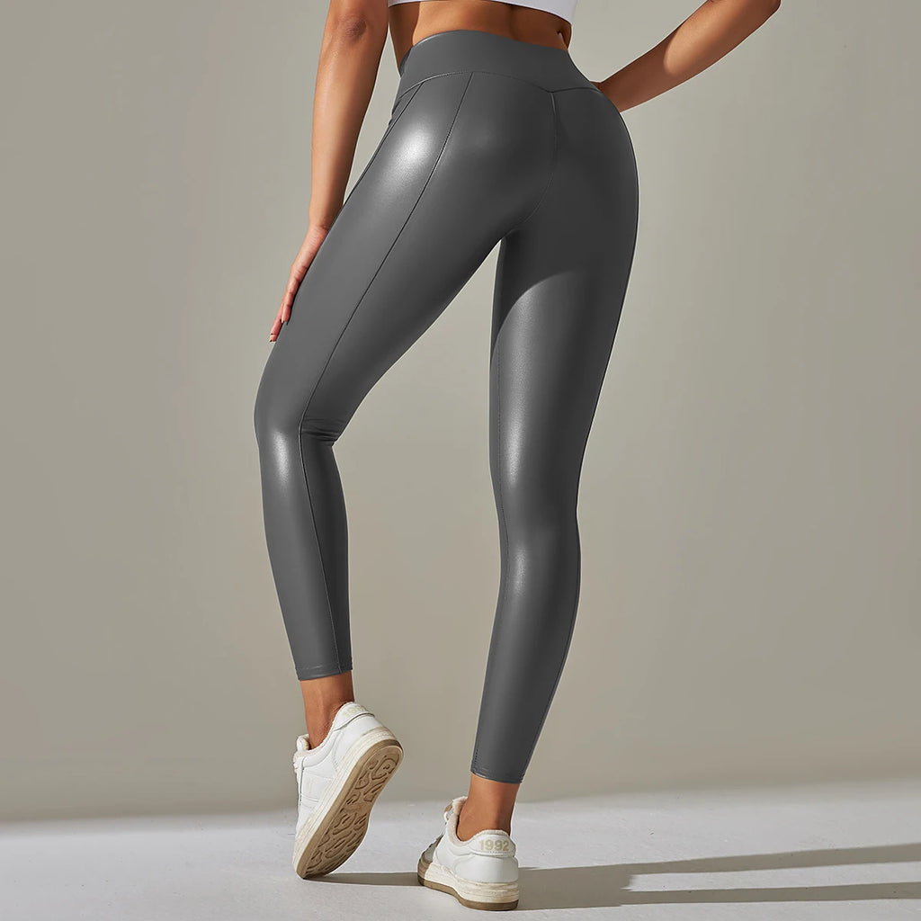 Rooftrellen PU Leather Push-Up Leggings