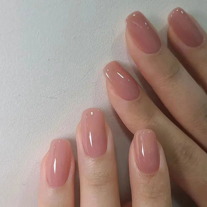 Elegant Short Red Nails