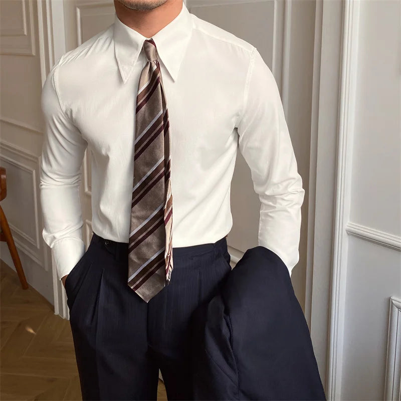 Solid Casual Dress Shirt