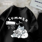 Women Summer Cartoon Print Shirt
