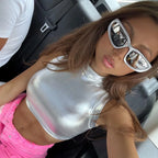Broadcloth Solid Crop Tank Top