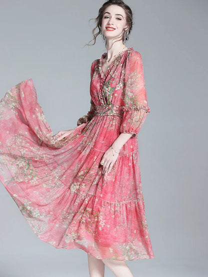 Boho Chiffon Summer Dress