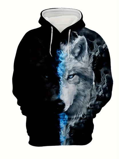 Wolf Print Hoodie