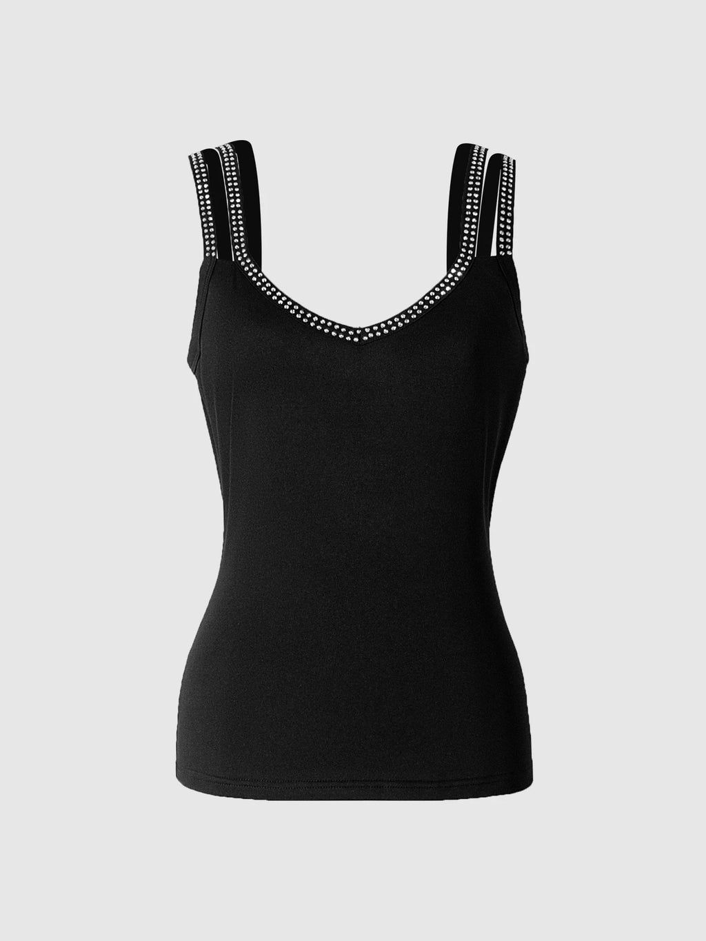 Rhinestone V-Neck Cami Top