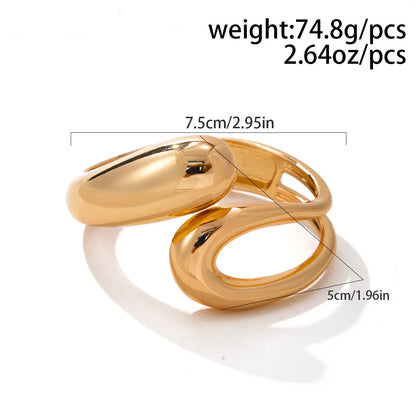 Punk Geometric Cuff Bracelet