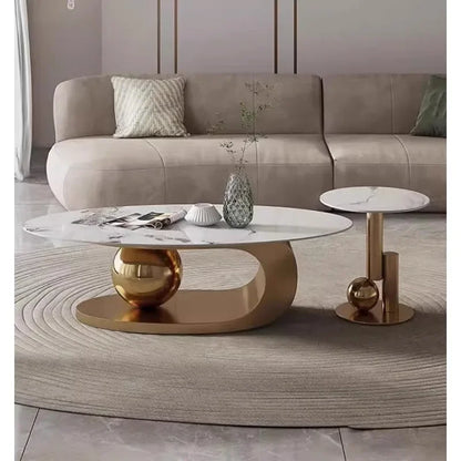 Nordic Minimalist Oval Coffee Table