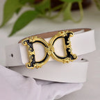 Thin leather fashion belt