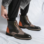 Leisure Leather High-Top Boots