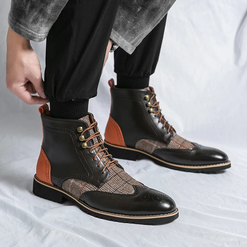 Leisure Leather High-Top Boots