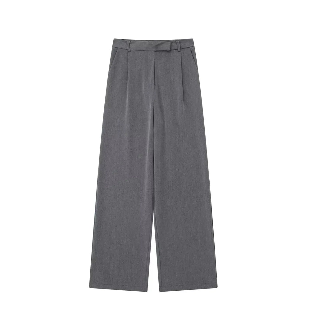 High Waist Straight Casual Pants
