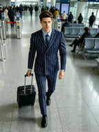 Pinstripe Double-Breasted Slim Tuxedo