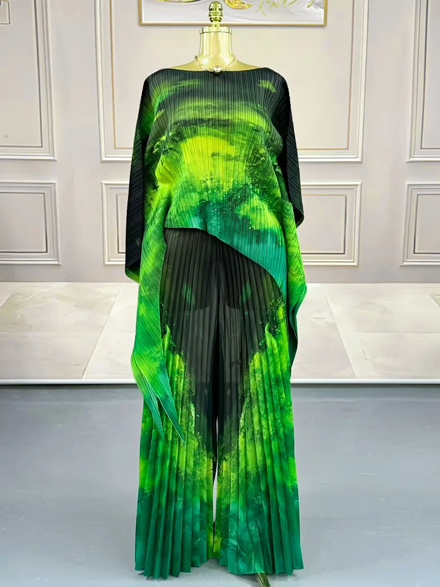 Two-piece Pleated Outfit Set