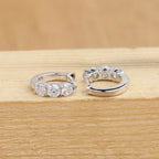 Moissanite Gold Hoop Earrings