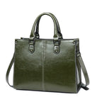 Genuine Leather Box Tote
