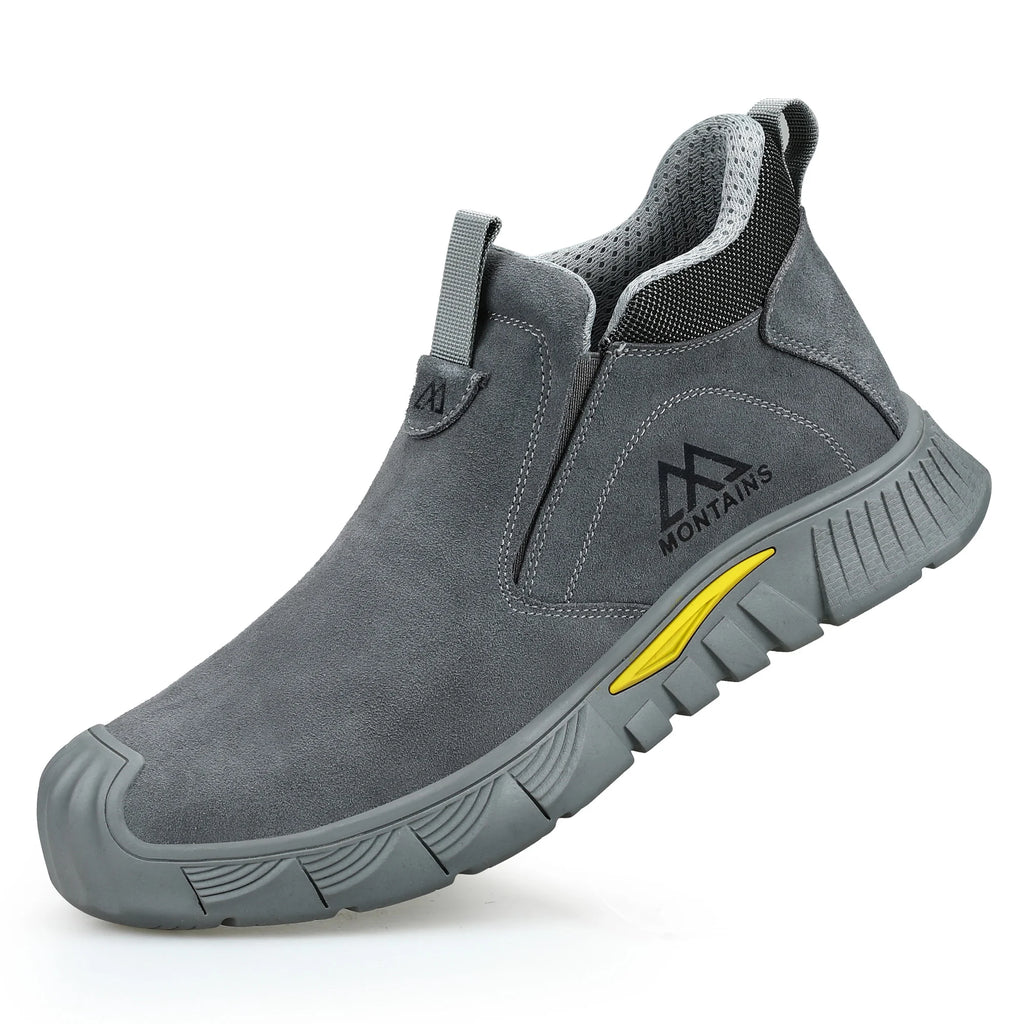 Brown Welding Steel-Toe Boots