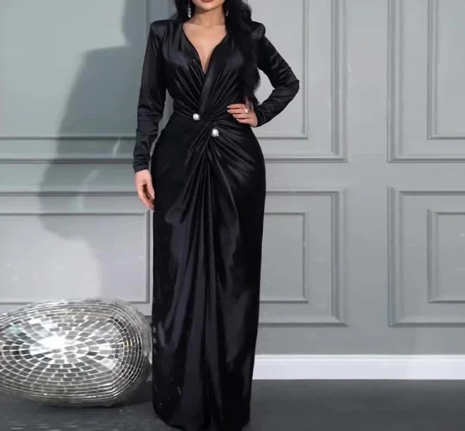Elegant Autumn Evening Dress
