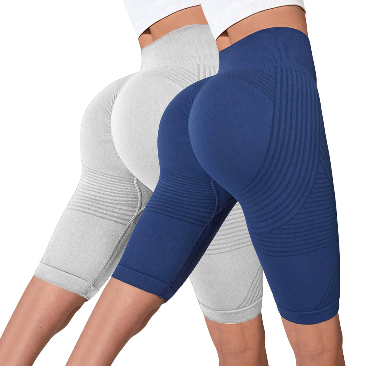Seamless Hip-Lifting Yoga Shorts 2-Pack