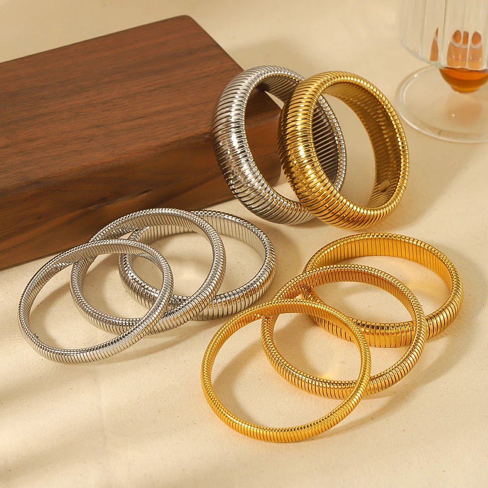 Gold Stainless Steel Bangle
