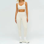 Knit Construction Sleeveless True-To-Size Fit Two-Piece Yoga Set