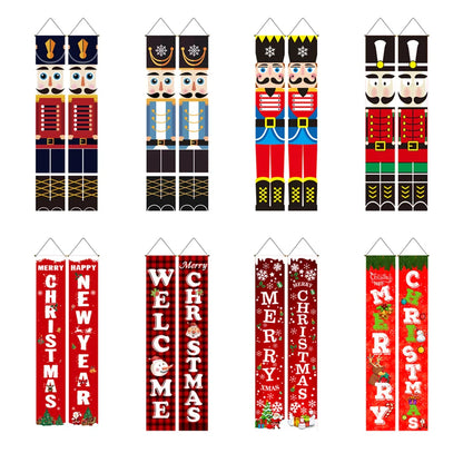 Christmas Hanging Door Banner Snowman Santa Decoration