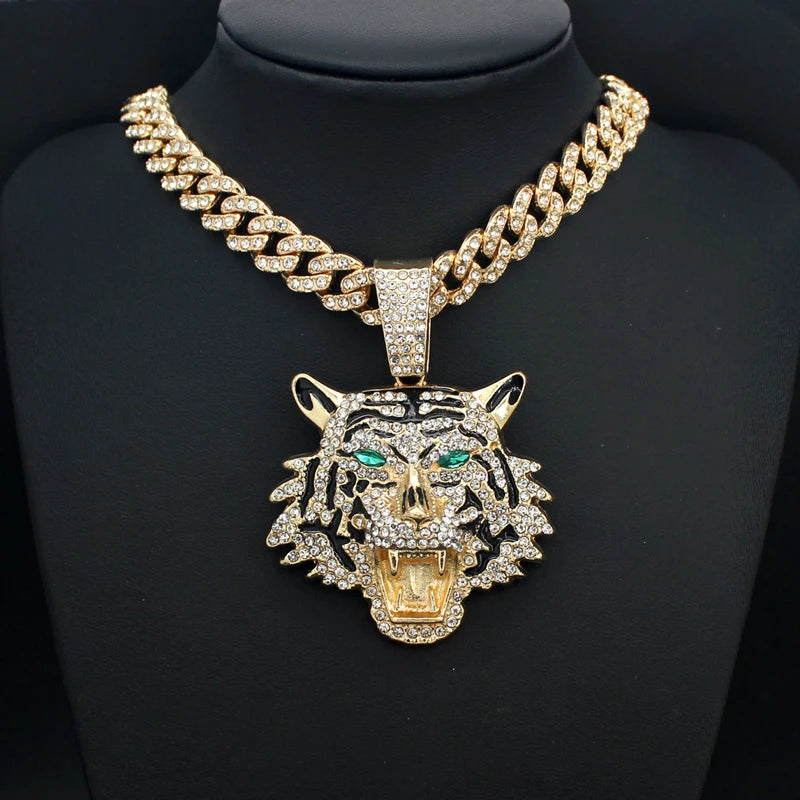 3D Tiger Pendant Necklace
