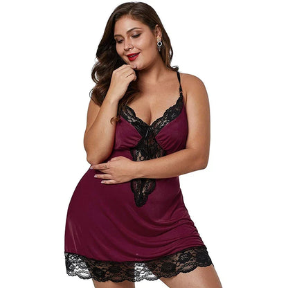 Plus Size Spaghetti Strap Nightgown