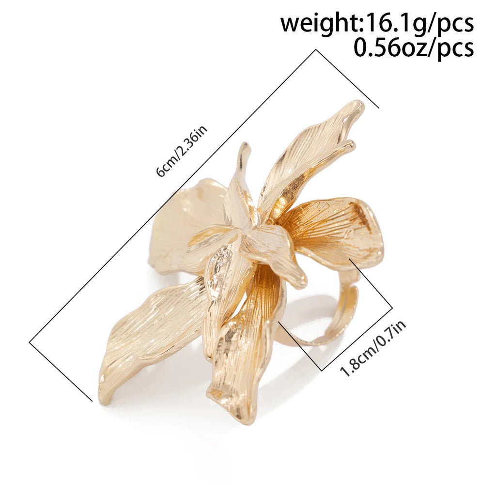 Punk Style Flower Ring