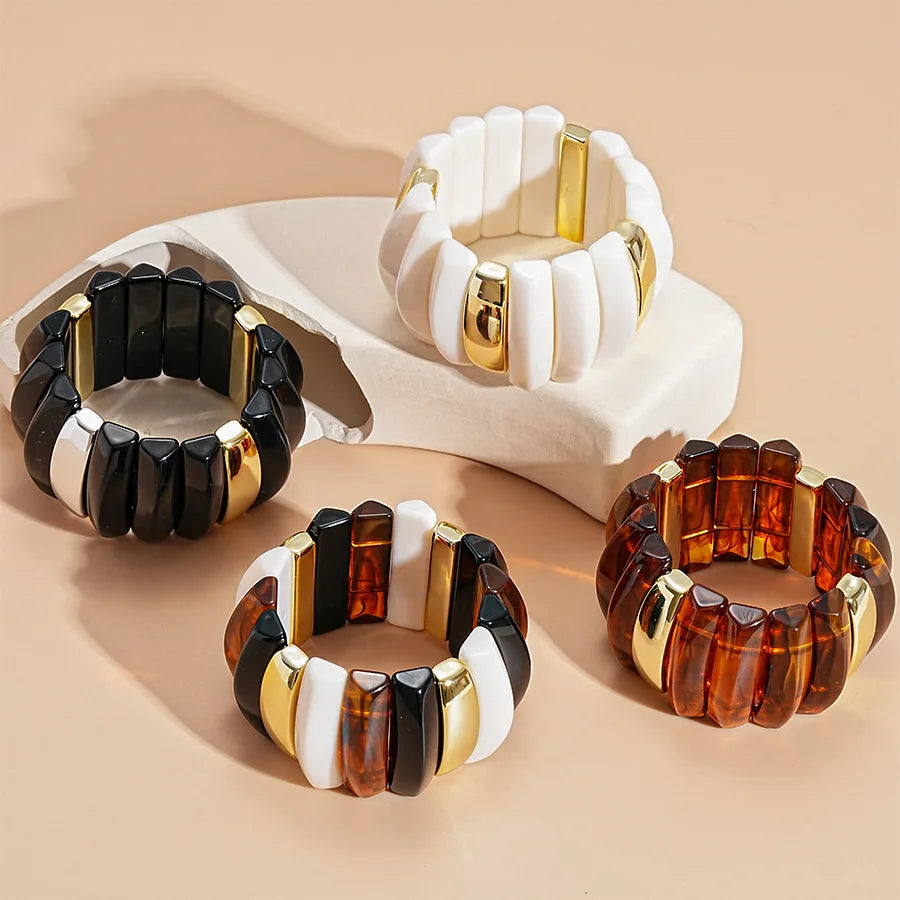 Acrylic Elastic Geometric Bracelet