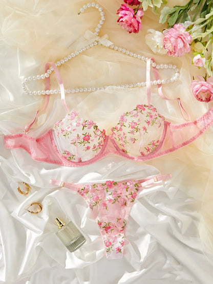 Delicate Floral Lingerie