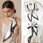 Horse Pattern Long Silk Scarf