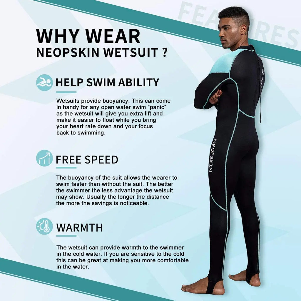 Back-Zip Full Body Wetsuit