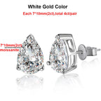Pear Cut Moissanite Stud Earrings