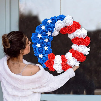 USA Flag Holiday Wreath