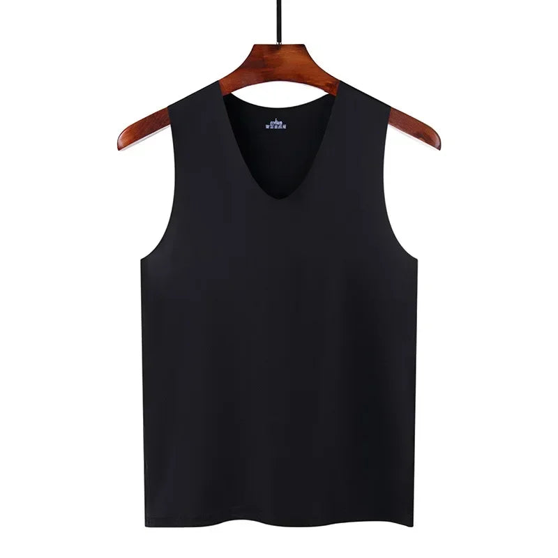 Men V-Neck Seamless Tank