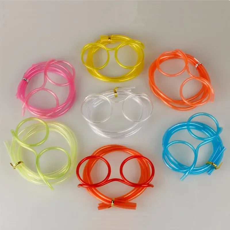 Funny Flexible Straw Glasses