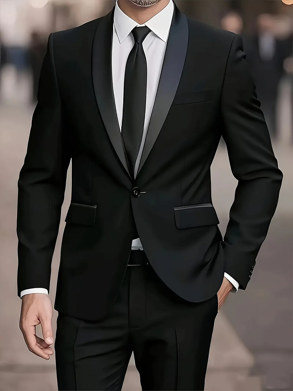 Single-Button Slim Dance Party Suit