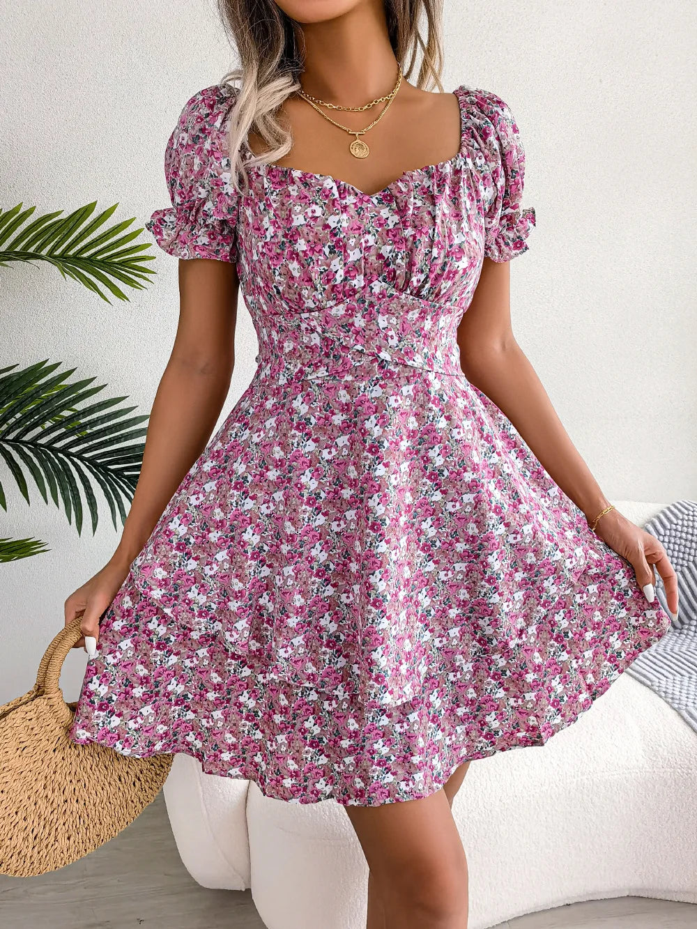 Summer Floral Swing Dress