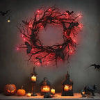 Bat Branch Halloween Wreath