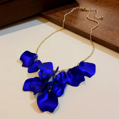 Colorful Petal Fringe Necklace