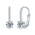 Moissanite Silver Drop Earrings