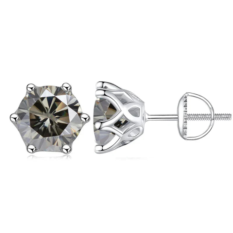 Colorful Moissanite Stud Earrings