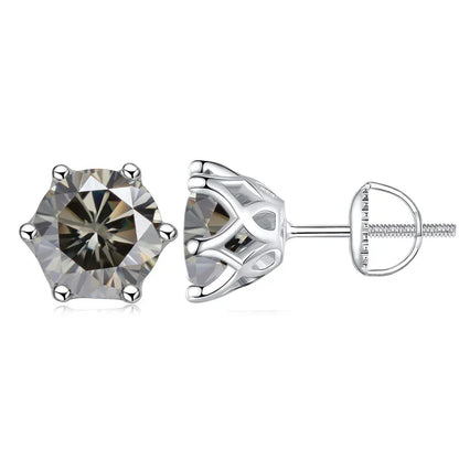 Colorful Moissanite Stud Earrings
